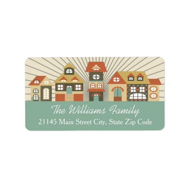 Nouvelle maison juste déplacé Étiquettes de adress (Devant)