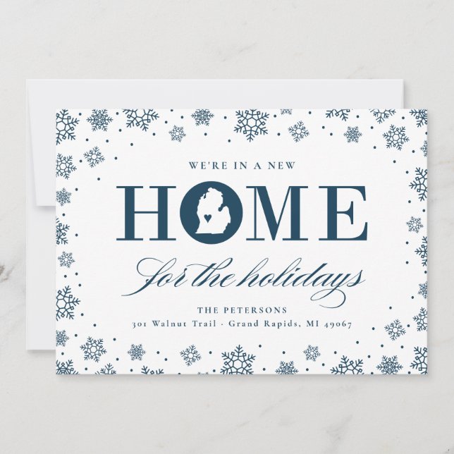 Nouvelle maison Michigan Moving Holiday Carte phot (Devant)