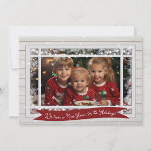 Nouvelle maison Noël Fêtes Cartes de déménagement