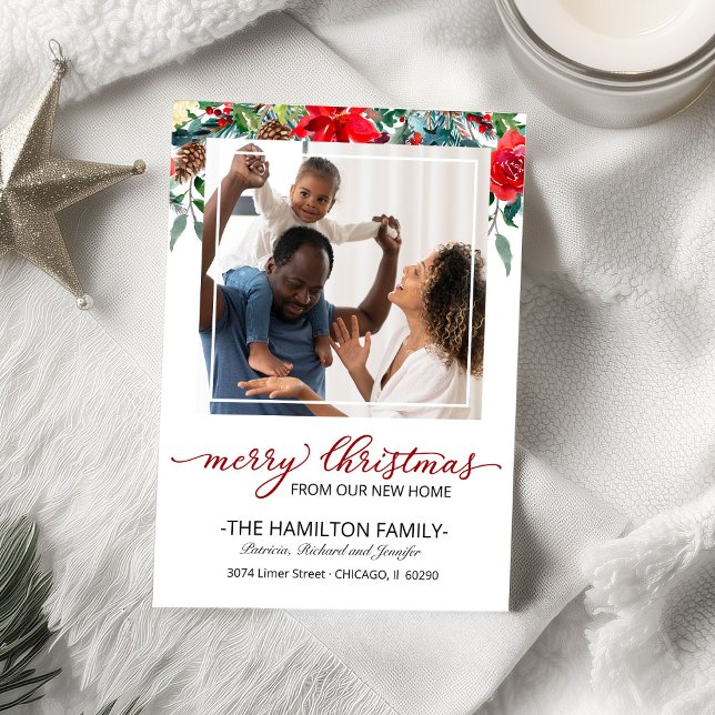 Nouvelle maison Noël Moving Faire-part Photo (Créateur téléchargé)