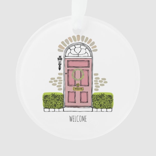 Nouvelle maison Porte avant Art Welcome Nom Adress (devant)