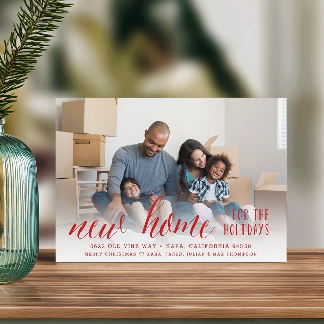 Nouvelle maison pour les jours fériés Carte de cha (Créateur téléchargé)