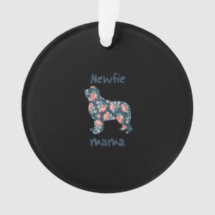 Nouvelle maman maman chien de terre-neuve présen