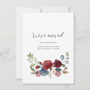 Nouvelle mise à jour d'adresse Faire-part Floral M