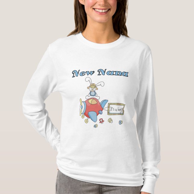 Nouvelle Nana de T-shirts et cadeaux d'avion-garço (Devant)