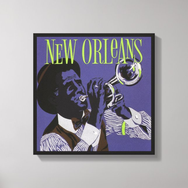 Nouvelle-Orléans Impression de toile de musique (Recto)