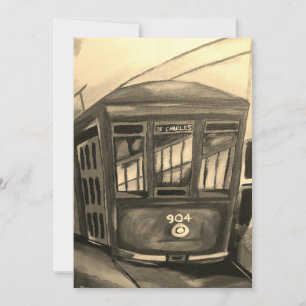 Nouvelle-Orléans Streetcar Invitation Thématique