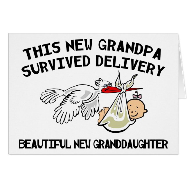 Nouvelle petite-fille - nouveau grand-papa (Devant horizontal)