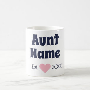 Nouvelle Tante Personnalisée Marine Établie & Mug 