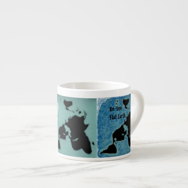 Nouvelle tasse de carte de la terre plate (Devant droit)