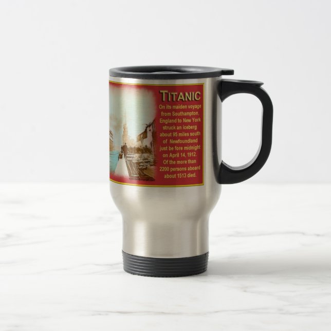 Nouvelle tasse titanique de voyage/banlieusard (Droit)