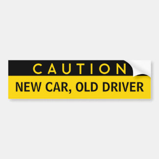 Nouvelle voiture, vieux chauffeur drôle Sticker de