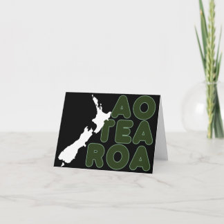 NOUVELLE ZÉLANDE CARTE AOTEAROA TEXTE KIWI NZ BLAC