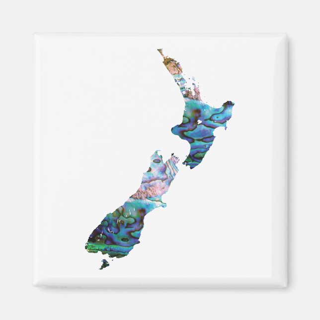 NOUVELLE-ZÉLANDE CARTE PAUA MAGNET BLANC (Devant)