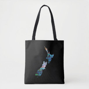 NOUVELLE ZÉLANDE CARTE SIMPLE SAC FOURRE-TOUT PAUA