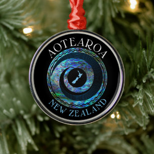NOUVELLE-ZÉLANDE KORU PAUA ORNEMENT DE NOËL