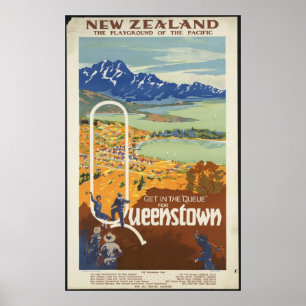 Nouvelle-Zélande Poster Vintage voyage et Imprimés