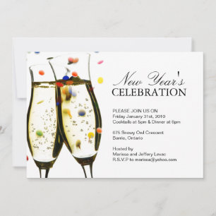 NOUVELLES ANNÉES EVE FÊTE INVITATION
