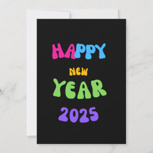 NOUVELLES ANNÉES EVE GREETINGS 2025 Carte colorée