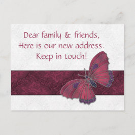 Nouvelles cartes d'adresse invités Brocart papillo