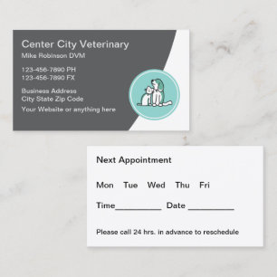 Nouvelles cartes de visite pour hôpital animalier