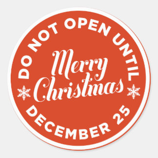 N'Ouvre Pas Jusqu'À Stickers Cadeaux De Noël