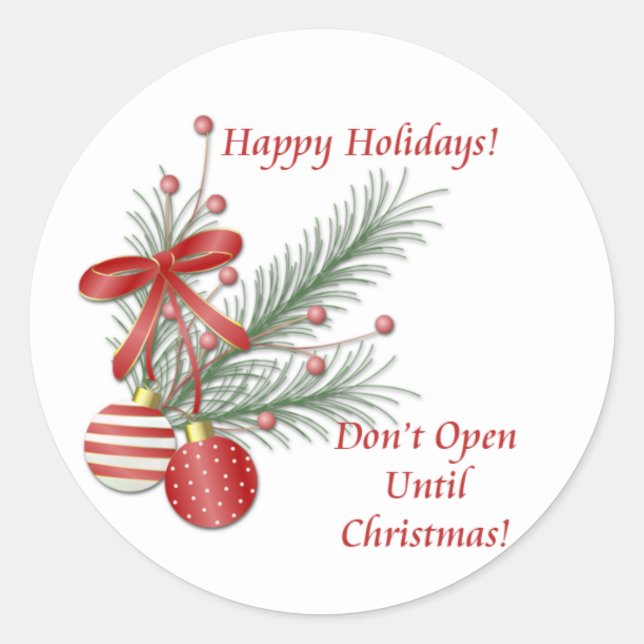 N'ouvrez pas jusqu'à Noël Stickers (Devant)