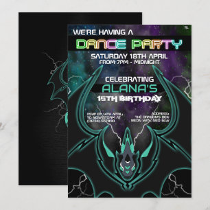 Nova Dragon Glow Party Einladungen