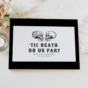 NOVA Gothic Floral Skull Til Death Wedding Gästebuch