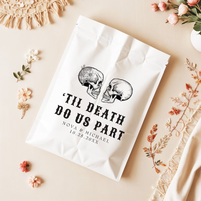 NOVA Gothic Floral Skull Til Death Wedding Geschenktütchen (Von Creator hochgeladen)
