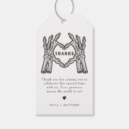 NOVA Halloween Skeleton Herz Hände Danke Geschenkanhänger