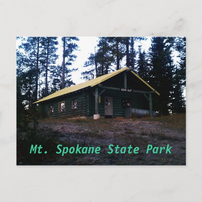 Nova Hut Berg Spokane Staat Park Postkarte (Vorderseite)