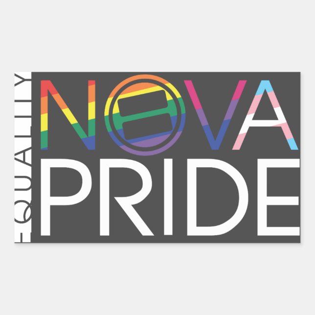NOVA-Logo - Rechteck Rechteckiger Aufkleber (Vorderseite)