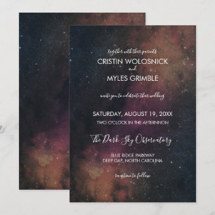 Nova Night Sky Wedding Einladung