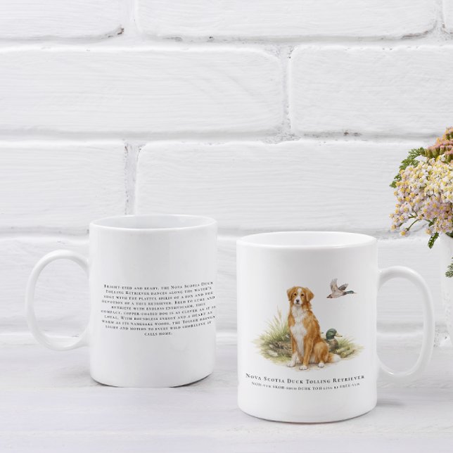Nova Scotia Duck Toller Dog & Breed Quote Kaffeetasse (Von Creator hochgeladen)
