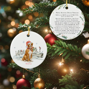 Nova Scotia Duck Toller Hund Monogramm Keramik Ornament