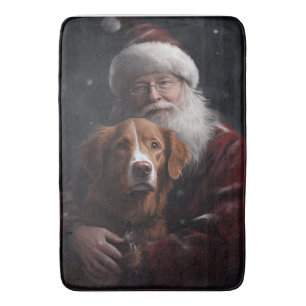 Nova Scotia Duck Toller mit dem Weihnachtsmann fei Badematte