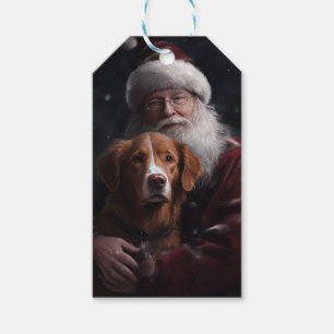 Nova Scotia Duck Toller mit dem Weihnachtsmann fei Geschenkanhänger