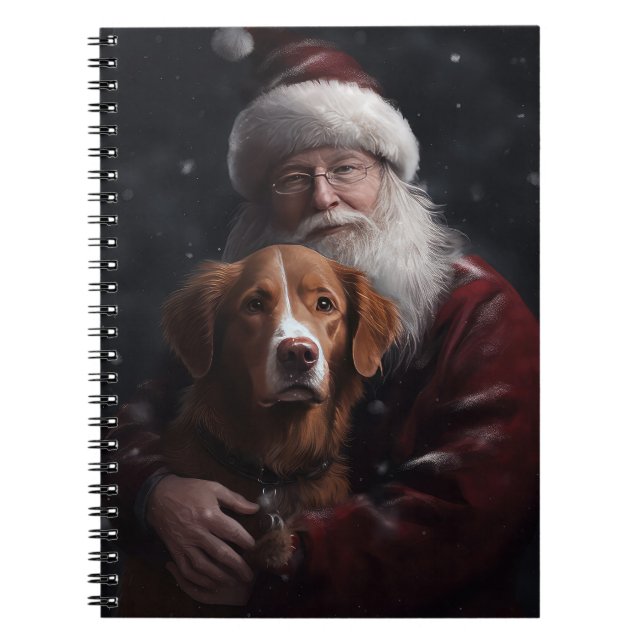 Nova Scotia Duck Toller mit dem Weihnachtsmann fei Notizblock (Vorderseite)