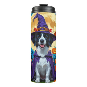 Nova Scotia Duck Toller Pumpkin Halloween Funny Thermosbecher