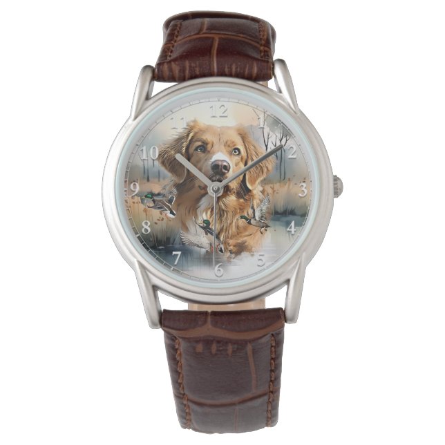 Nova Scotia Duck Tolling Retriever, Art Armbanduhr (Vorderseite)