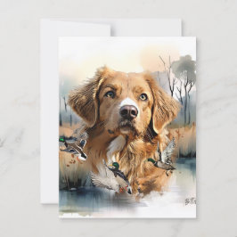Nova Scotia Duck Tolling Retriever, Art Postkarte