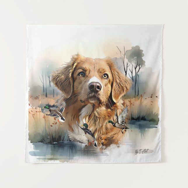 Nova Scotia Duck Tolling Retriever, Art Wandteppich (Vorderseite)
