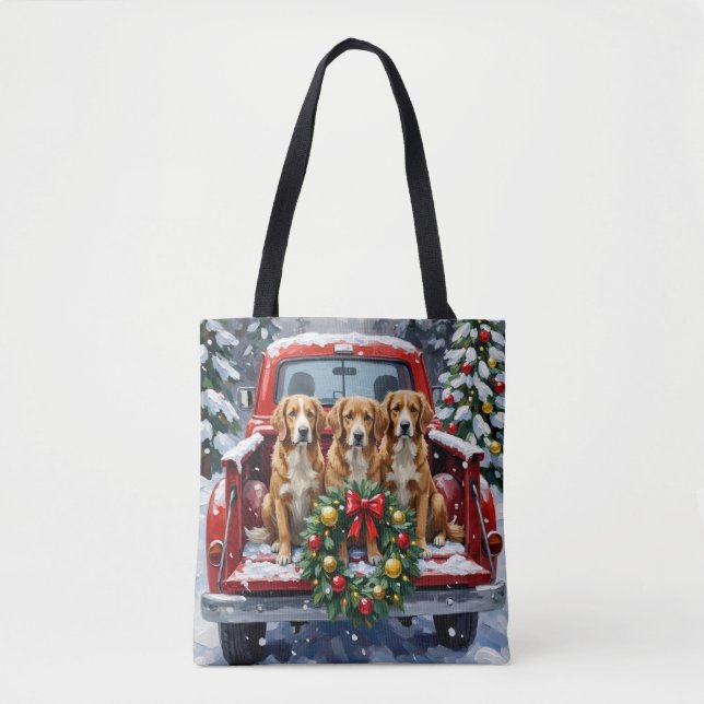 Nova Scotia Duck Tolling Retriever Christmas Red Tasche (Vorderseite)
