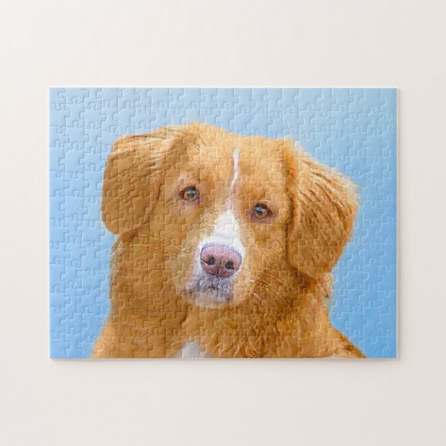 Nova Scotia Duck Tolling Retriever Dog Painting (Horizontal)