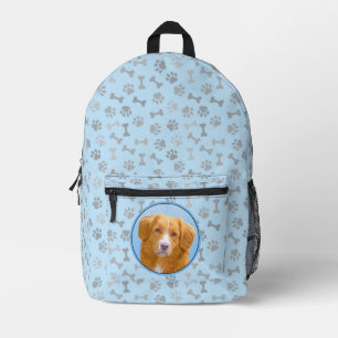 Nova Scotia Duck Tolling Retriever Dog Painting Bedruckter Rucksack