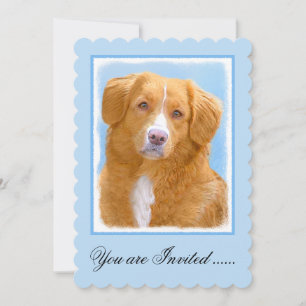 Nova Scotia Duck Tolling Retriever Dog Painting Einladung