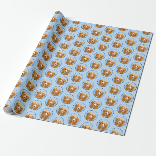 Nova Scotia Duck Tolling Retriever Dog Painting Geschenkpapier (Ungerollt)