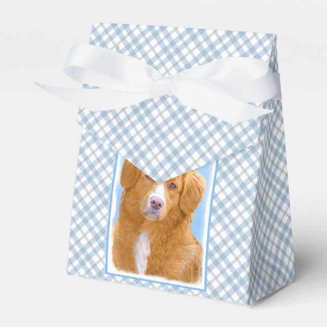 Nova Scotia Duck Tolling Retriever Dog Painting Geschenkschachtel (Vorderseite)