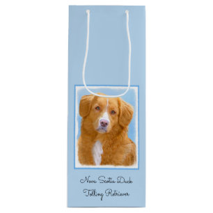 Nova Scotia Duck Tolling Retriever Dog Painting Geschenktüte Für Weinflaschen